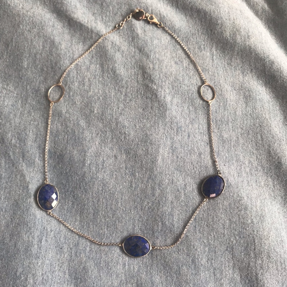 Lapis lazuli silver necklace